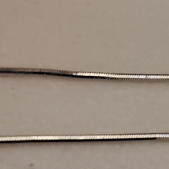 14k Italy 585 real White Gold Snake Chain Necklace - New - Picture 4 of 6